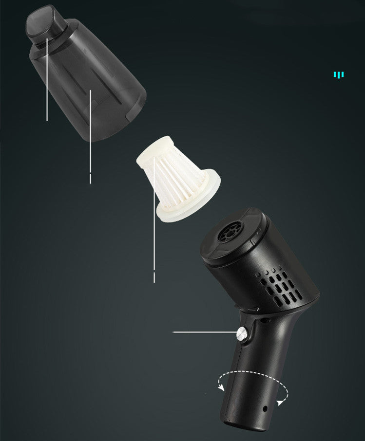 Trådlös Bildammsugare 120W - Kraftfull Handhållen Dammsugare för Bil & Hem.